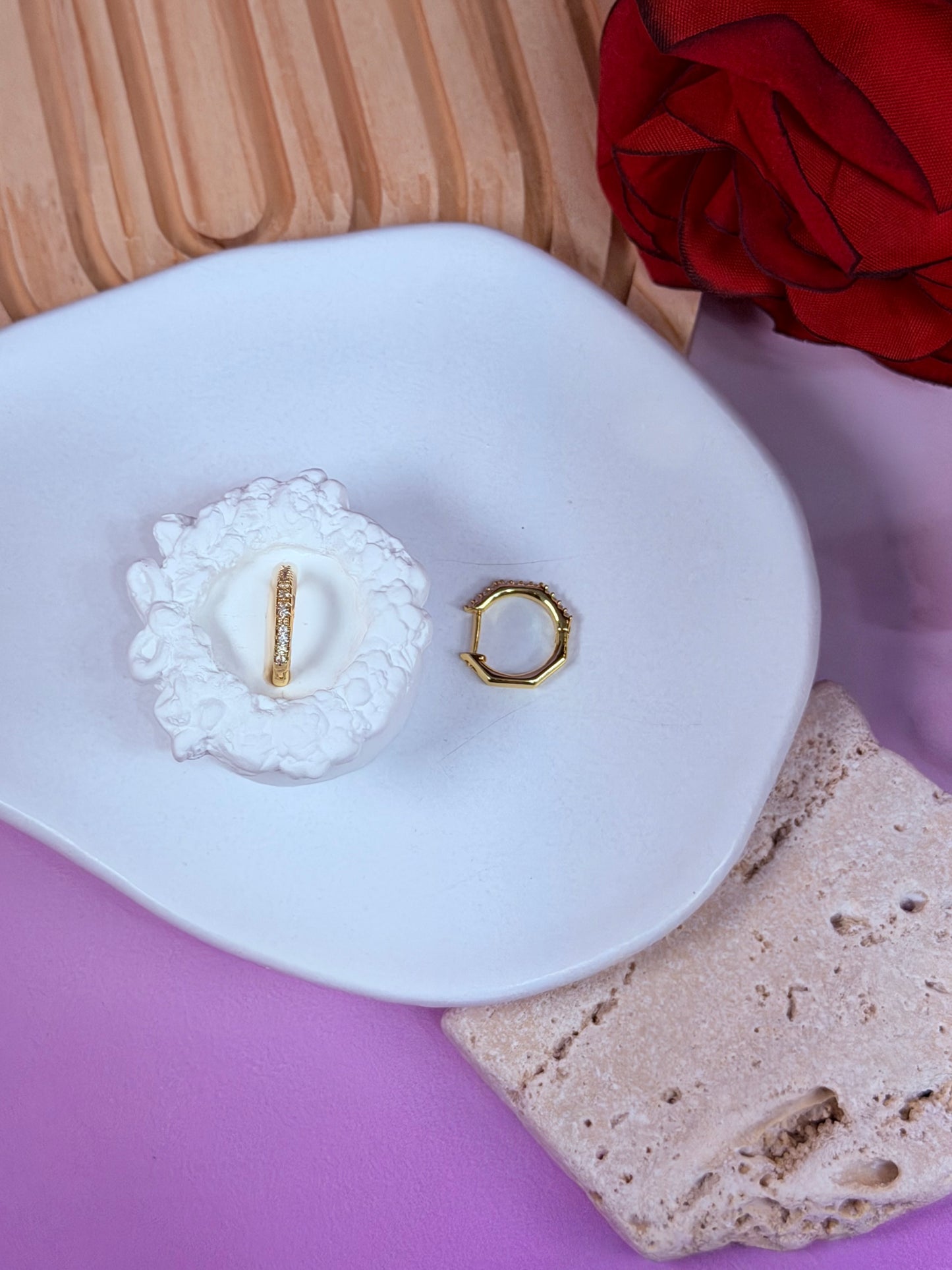 Aretes Mini Sparkle Huggie