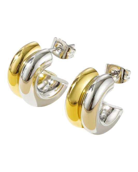 Aretes Double Hoop