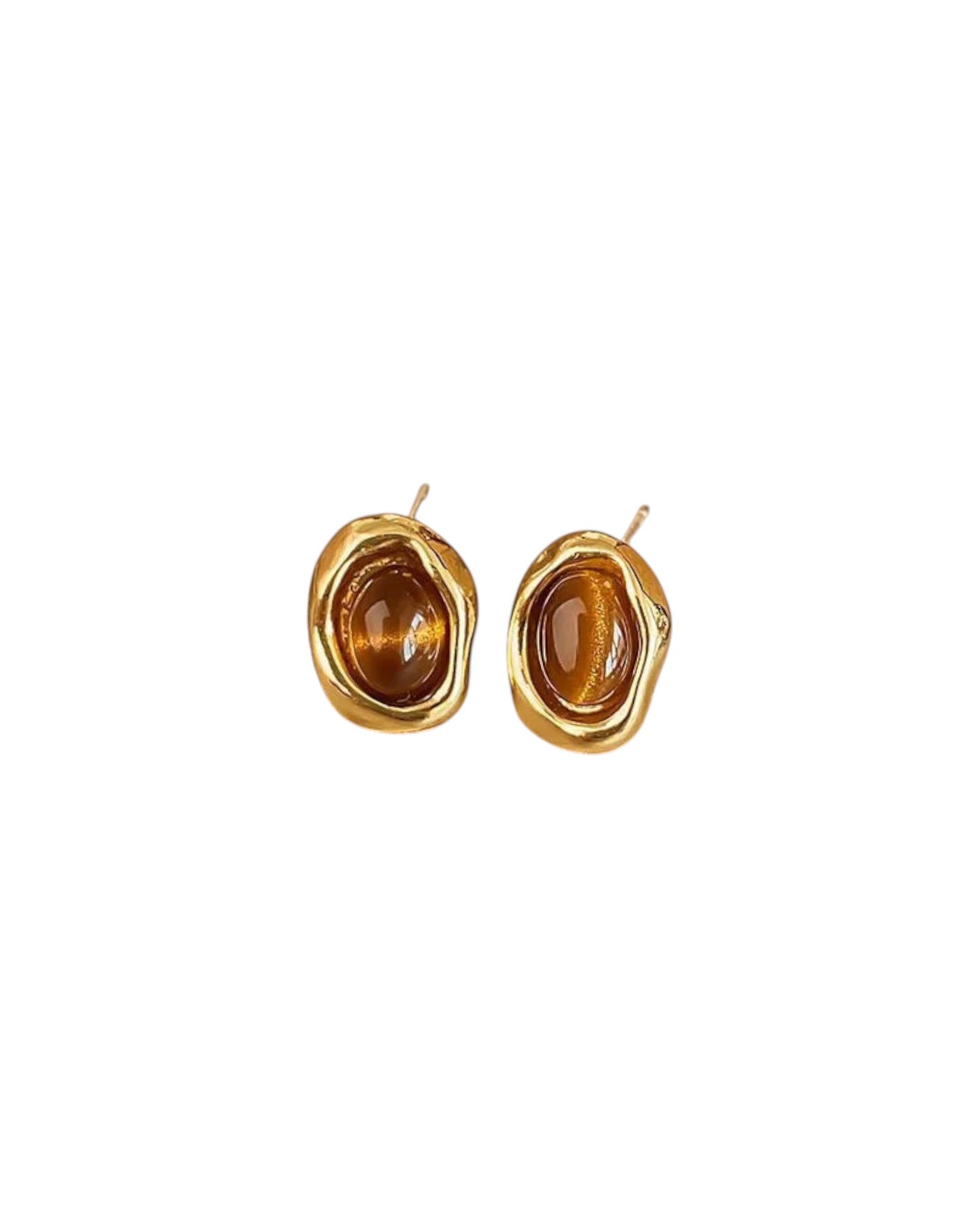 Aretes Aura Ámbar – Dorado