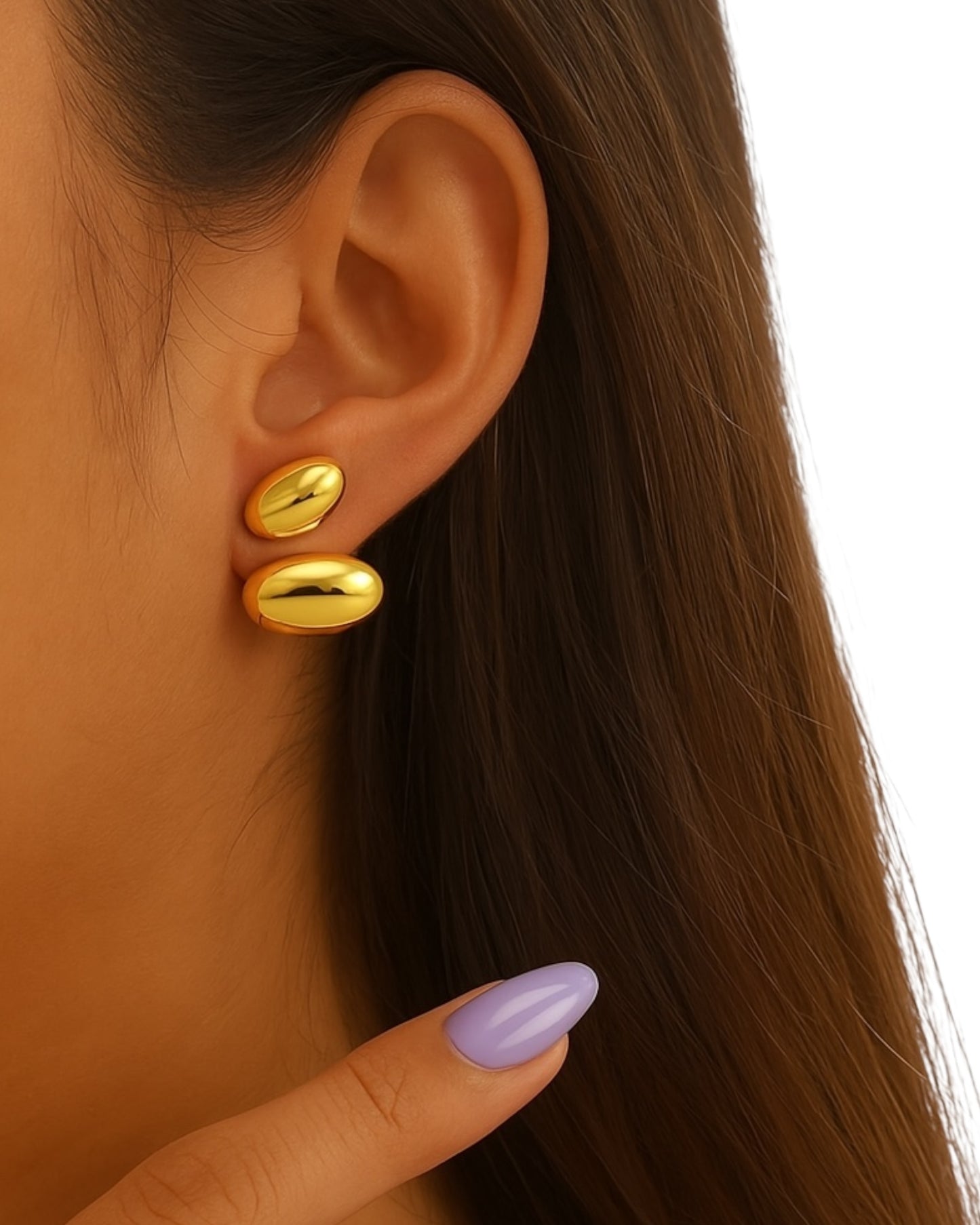 Aretes Double Pebble