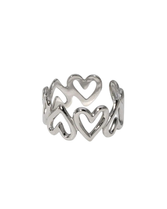 Anillo Corazones Infinity