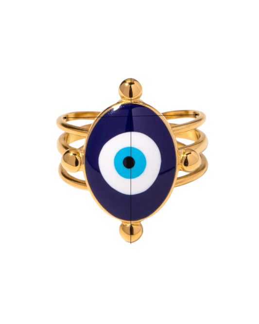 Anillo Ojo Turco Dorado