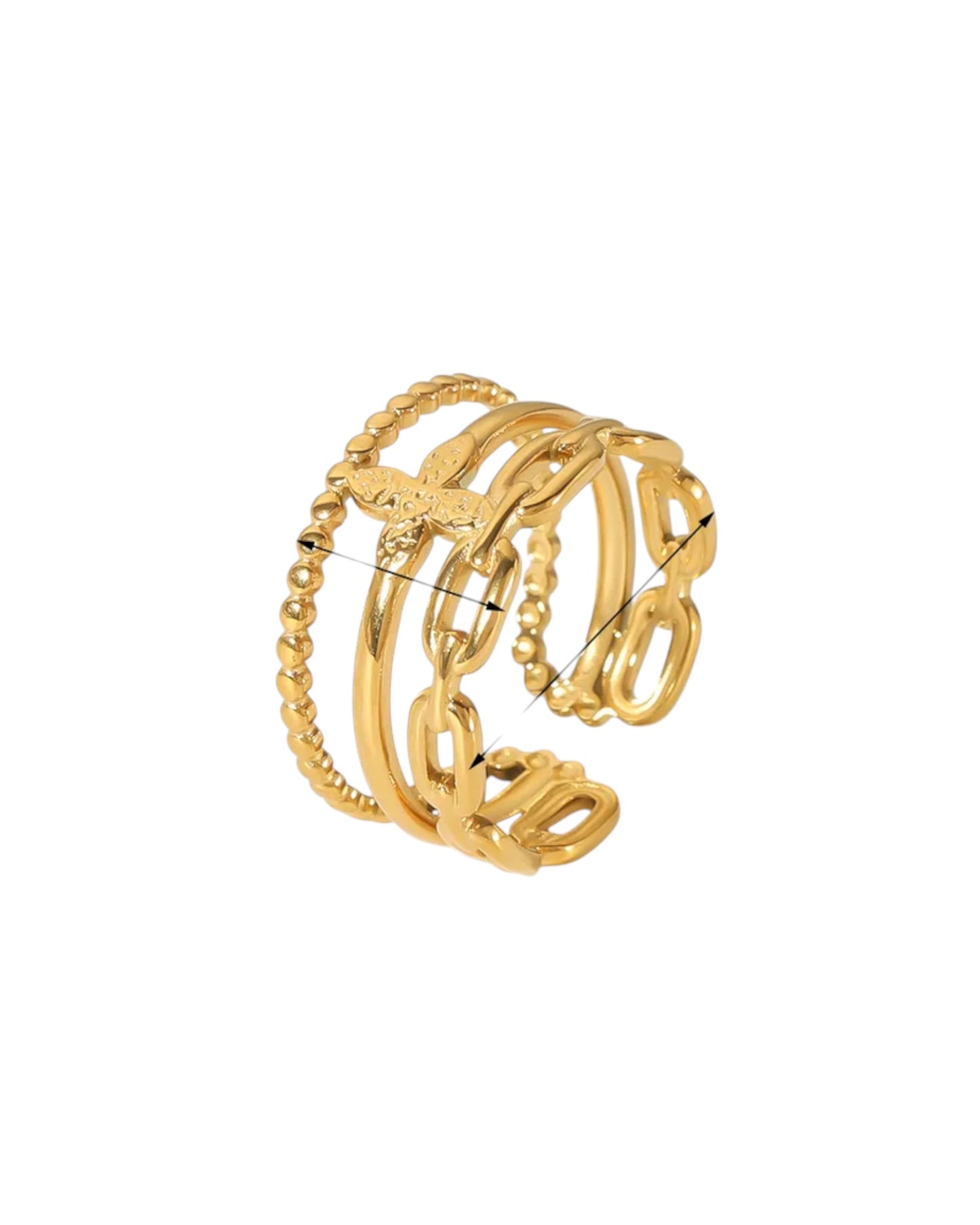Anillo Cruz & Cadenas