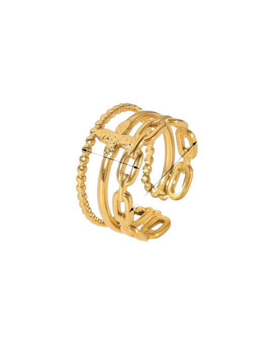 Anillo Cruz & Cadenas
