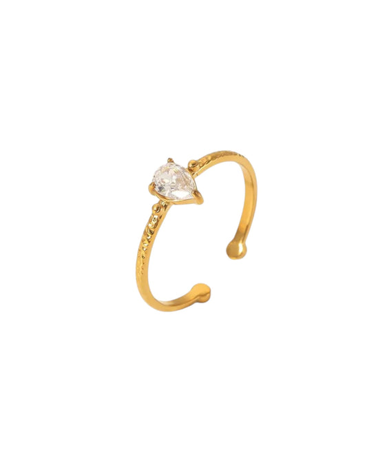 Anillo Gota de Zirconia