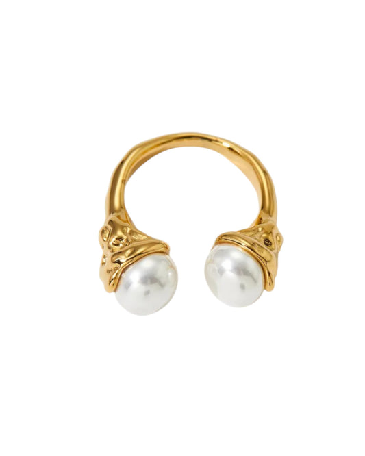 Anillo Perla Dúo