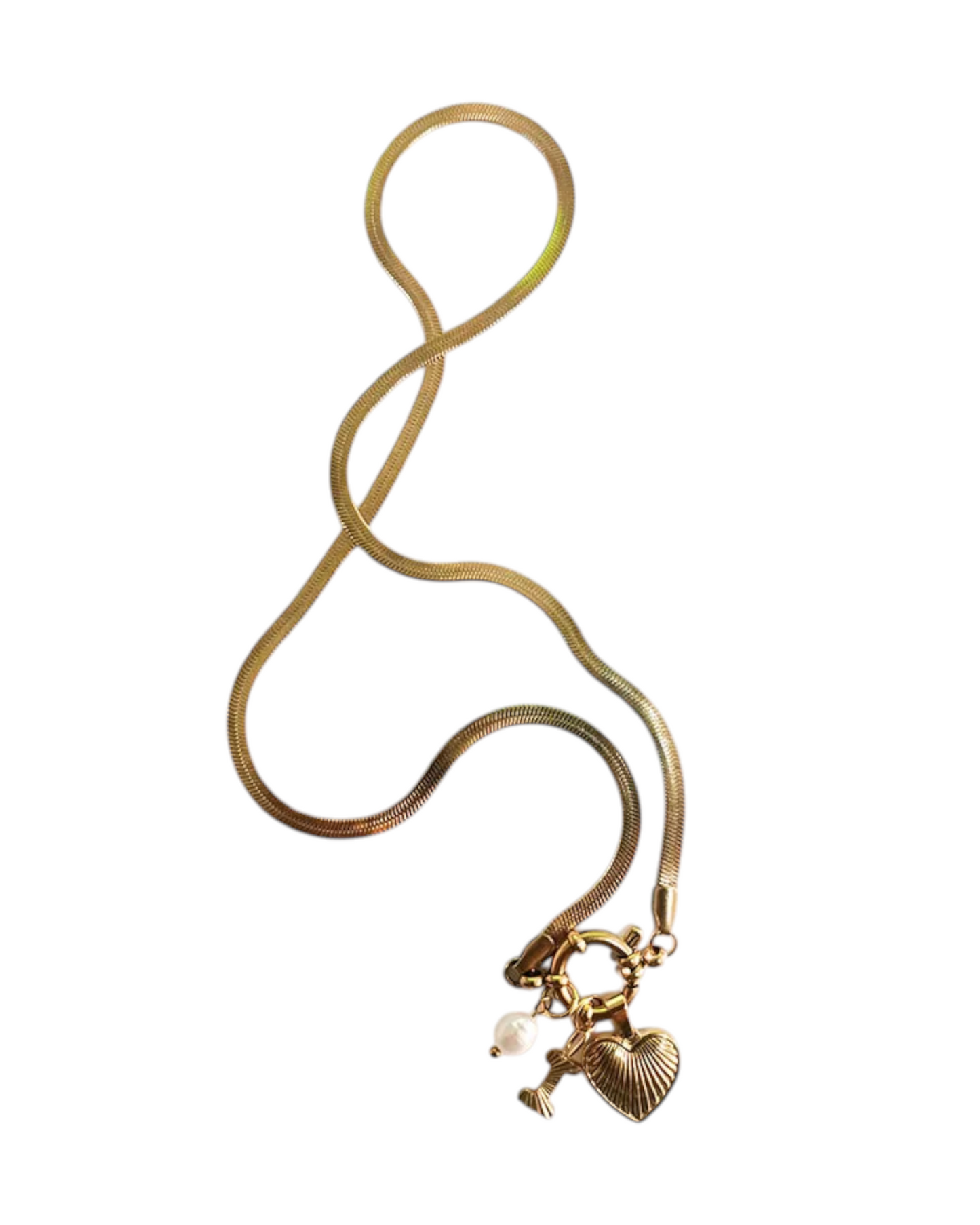 Collar Amate (Inicial + Corazón + Perla)