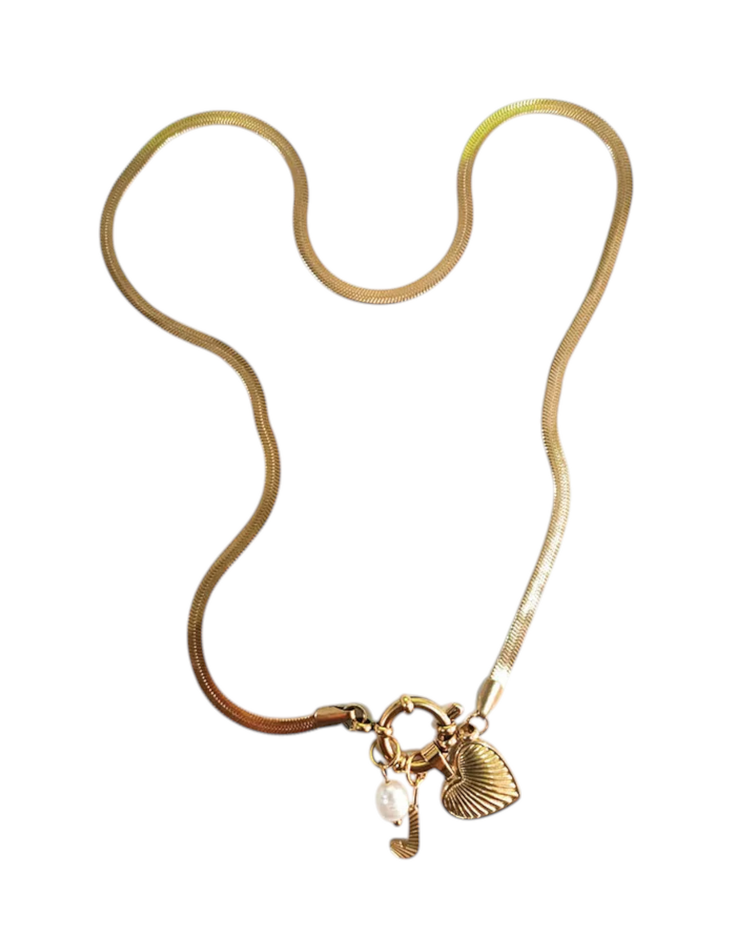 Collar Amate (Inicial + Corazón + Perla)