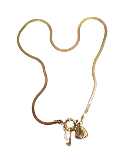 Collar Amate (Inicial + Corazón + Perla)