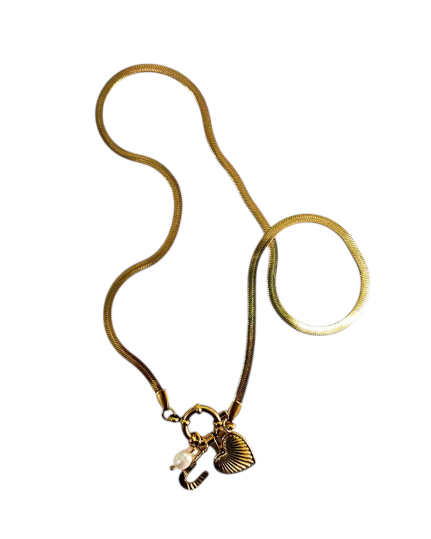 Collar Amate (Inicial + Corazón + Perla)