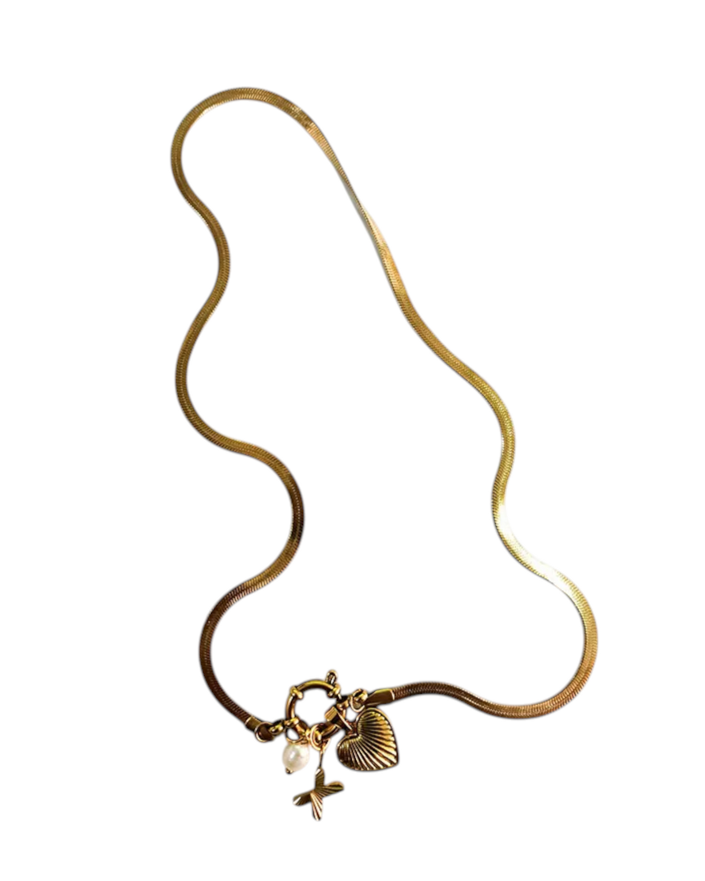 Collar Amate (Inicial + Corazón + Perla)