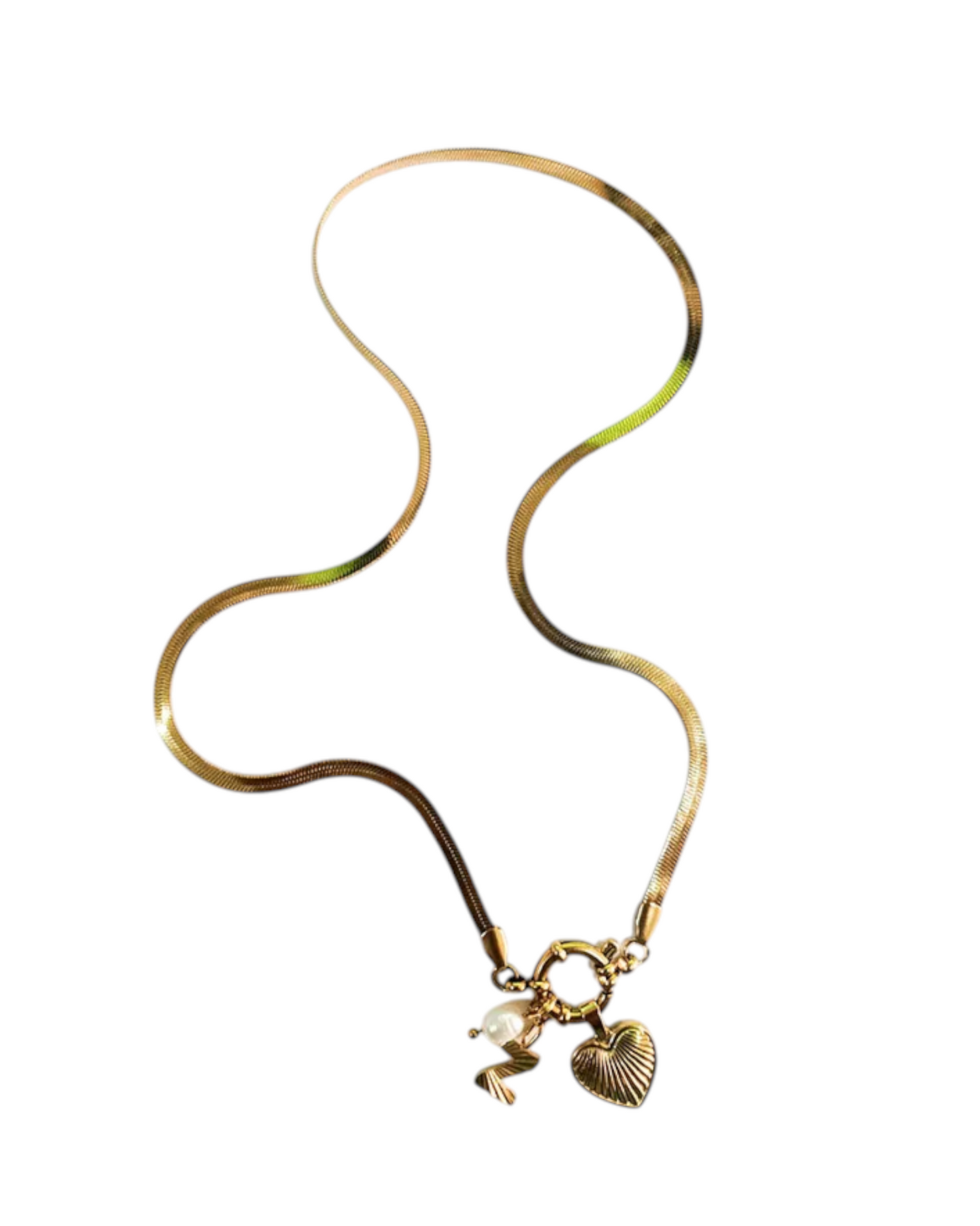 Collar Amate (Inicial + Corazón + Perla)