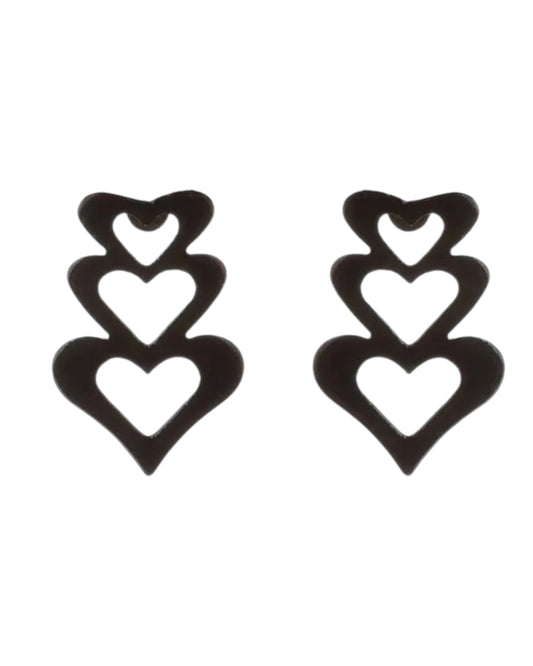 Aretes Triple Corazón