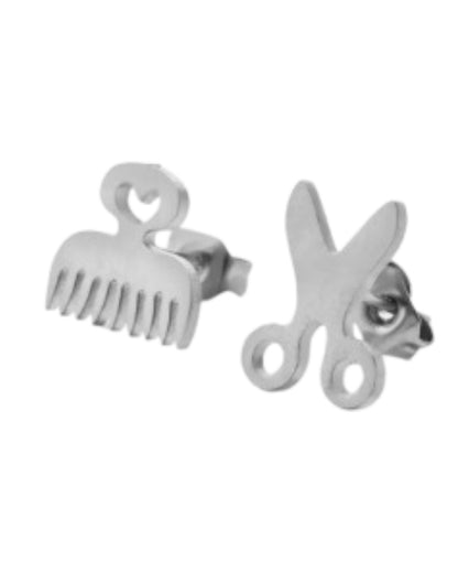 Aretes Tijeras y Peine