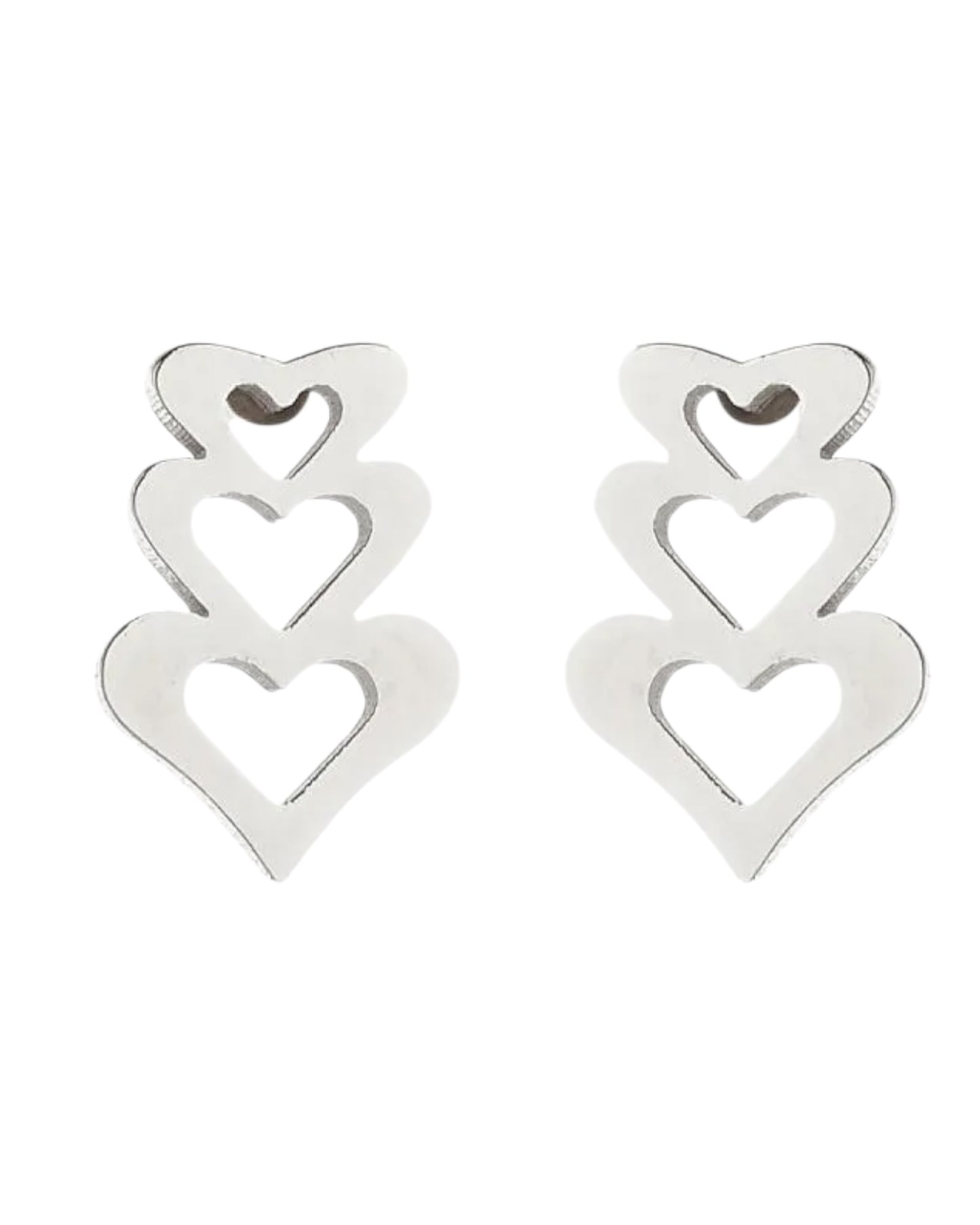 Aretes Triple Corazón