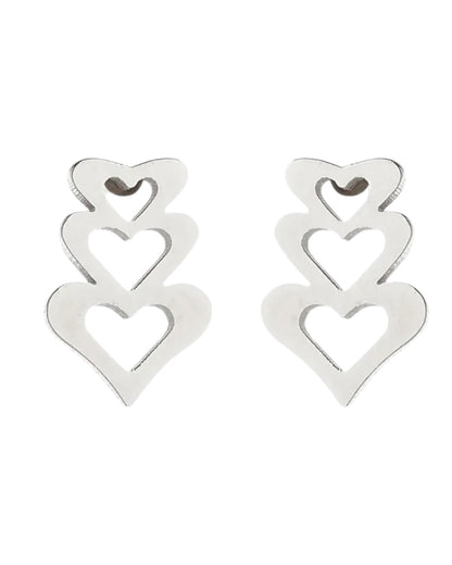 Aretes Triple Corazón