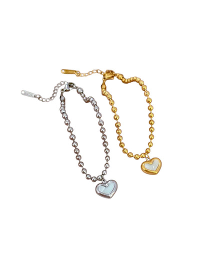 Pulsera Heart Pearl