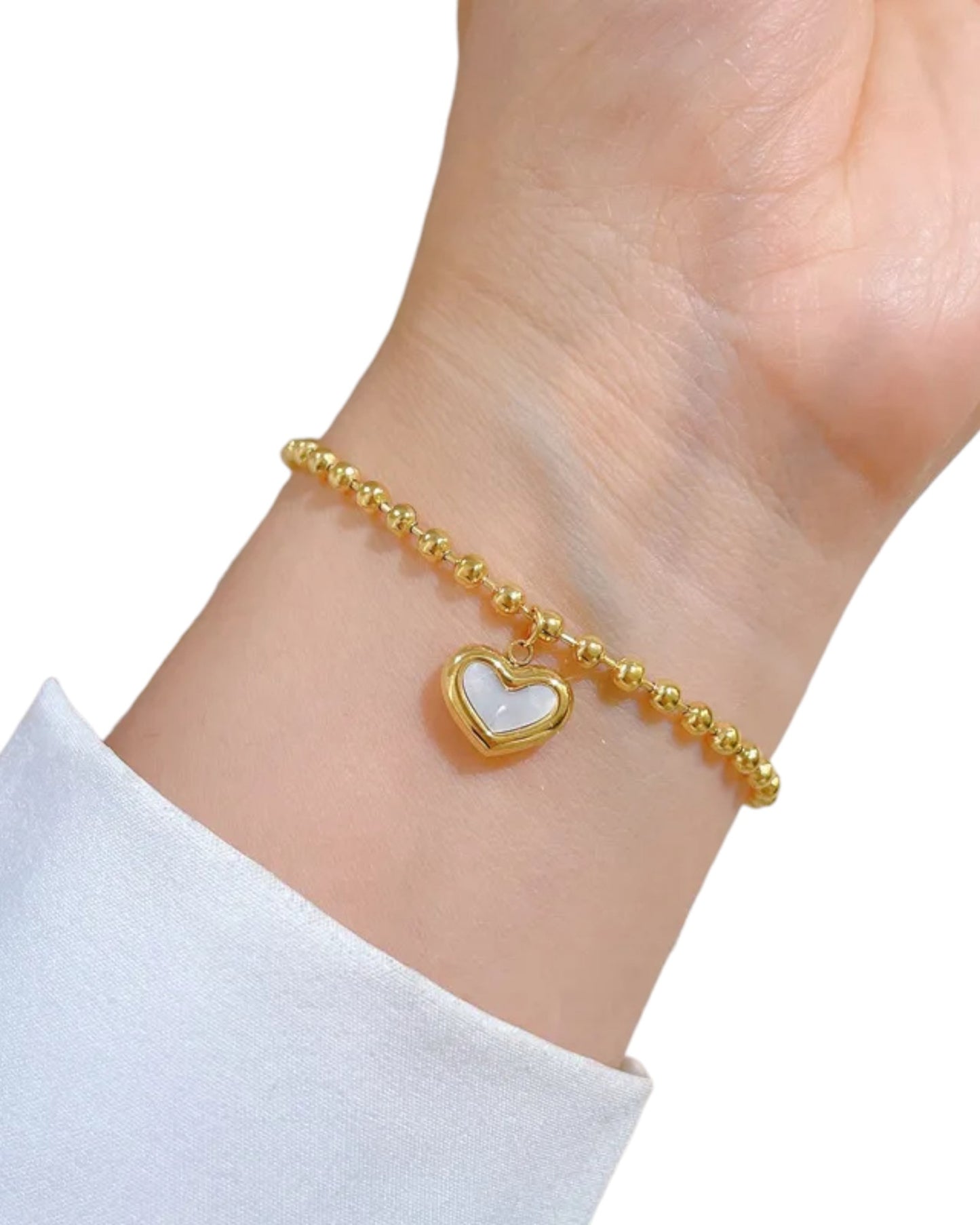 Pulsera Heart Pearl